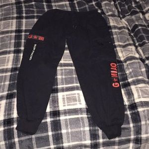 Letter Print Multi-pocket Casual Jogger Pants